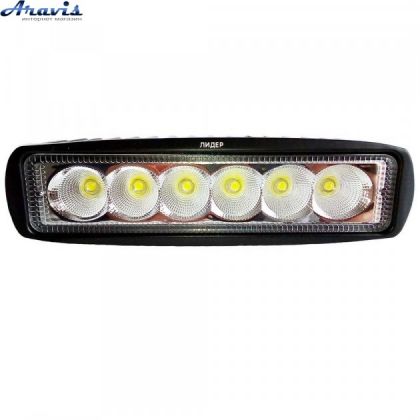 Дополнительные светодиодные фары LED Лидер 07-18W Mini 18W прямоугольные ближний