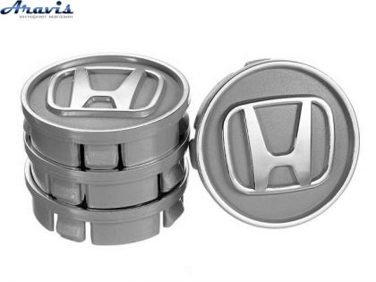 Ковпачки на диски Honda 60x55 сірий ABS пластик 4шт 50032