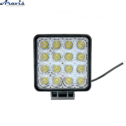 Дополнительные светодиодные фары LED Лидер 29-48W 48W Yellow квадратные дальний