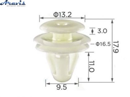 Клипсы C0067 Крепление карты двери OEM 777130070,7771-30070,94078FC010 MB608410 100шт