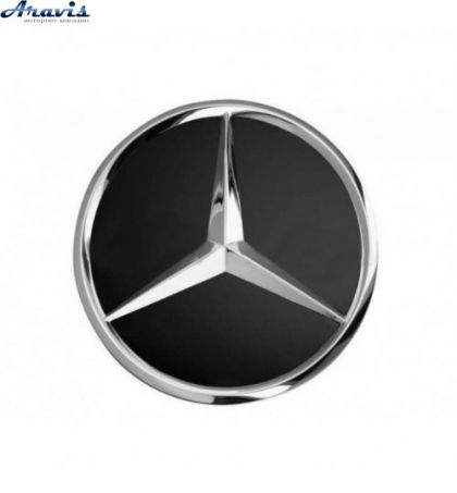 Колпачки на диски Mercedes без кольца черные 75/70мм заглушки на литые диски