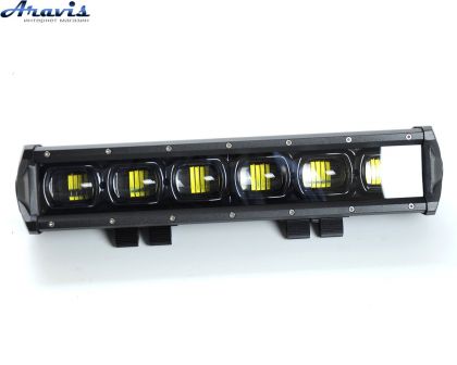 Светодиодная LED балка люстра на крышу авто 530*70*75mm 90W 10W*6 Линза Black Line 6D Серия ближний