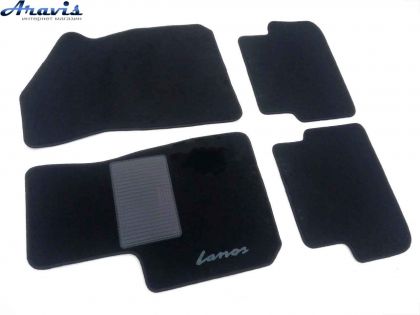 Коврики автомобильные текстиль Daewoo LANOS Черный - Gran основа гранулы