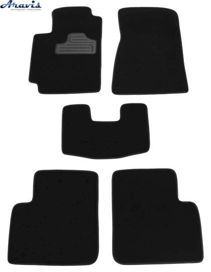 Килимки автомобільні текстиль Toyota Camry 2006- (40) Чорні + Перемичка GRIP основа липучка Ворс стрижений