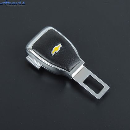 Заглушка ремня безопасности метал Chevrolet цинк.сплав + кожа + вход под ремень FLY №5