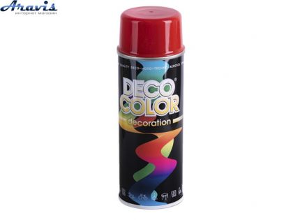 Краска аэрозольная красный огонь Deco Color Decoration RAL3000/721238 400мл