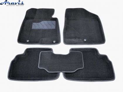 Коврики автомобильные 3D ворс Hyundai i30/KIA Ceed 2012- черные 5шт Seintex