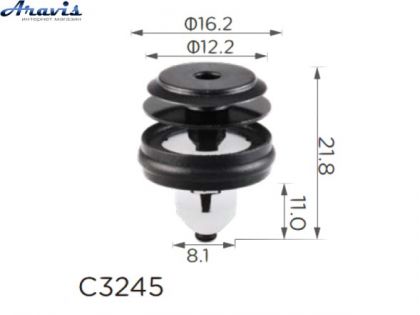 Кліпси C3245 обшивки Дверей BMW 51-41-7-325-082,51417325082,15693 100шт