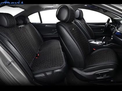 Накидки на сиденья премиум класса велюр Beltex Monte Carlo черный black Полный комплект BX81100