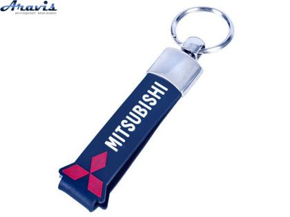 Брелок для ключей с резиновым ремешком Mitsubishi чёрный