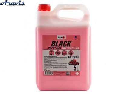 Поліроль торпеди молочко 5L Nowax Black Cockpit Milk Strawberry концентрат 1:1/1:2 NX05148