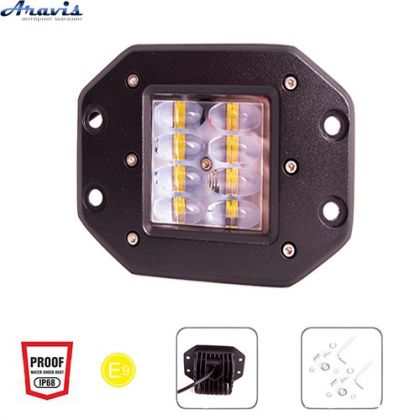 Додаткові світлодіодні фари LED Pulso WLP-24S2 8Led*3W 120*60*80 24W 6000K дальній