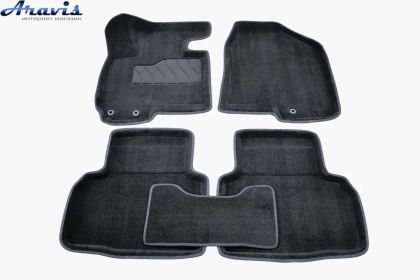 Килимки автомобільні 3D ворс KIA Sportage/Hyundai ix35 2010-2015 чорні 5шт Seintex