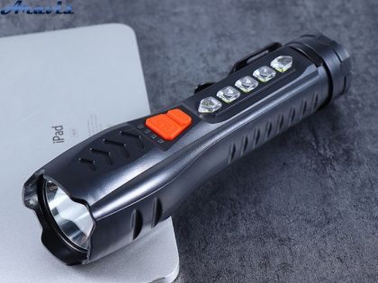 Ліхтарик ручний АКБ вбудований,діод OSL+COB,Micro USB, довж.-17см,пласт корп.X-Balong QB-340