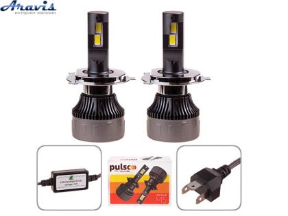 Автомобильные светодиодные LED лампы Pulso M5/H4/9-36v/2*100/6500K (M5-H4)
