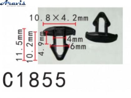 Кліпси C1855 ущільнювача Toyota Lexus Scion 5314560030,53145-60030,10815 100шт