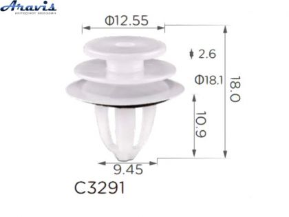 Клипсы C3291 обшивки Дверей BMW Mini 07-14-7-145-753,07147145753,07147443710 100шт