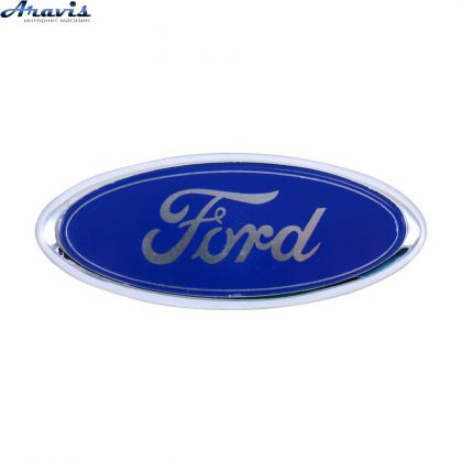 Емблема Ford Fiesta стара 90х35мм пластик мала хром скотч