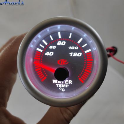 Указатель автомобильный указатель температуры воды Ket Gauge 7702-3 LED диодный  Ø52мм