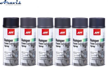Фарба аерозольна антрацит APP Bumper Paint Color Spray 210407 400 мл