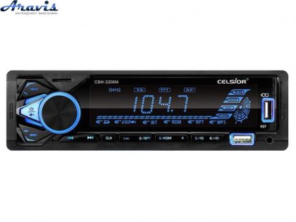 Автомагнітола MP3/SD/USB/FM бездисковий програвач Celsior CSW-2206M