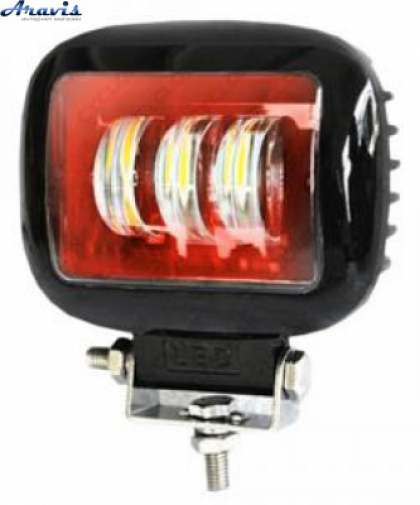 Додаткові світлодіодні фари LED Лідер WL-F1R CREE-3 SP червоні прямокутні близький