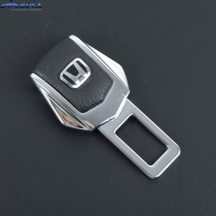 Заглушка ремня безопасности метал Honda цинк.сплав + кожа FLY тип №2