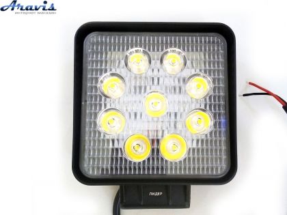 Дополнительная светодиодная фара LED 6 B 27W 45MM дальний свет желтая