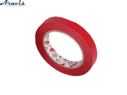 Скотч малярный Red Tape 24mm*45м 110 град C красный водонепроницаемый APP 070252