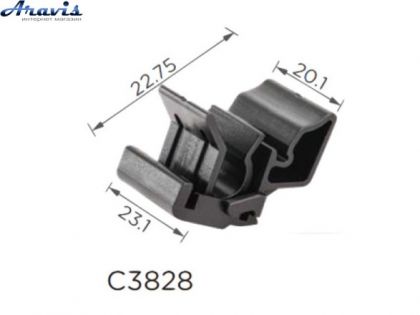 Клипсы C3828 держатель Бампера Tesla 147287200C 100шт