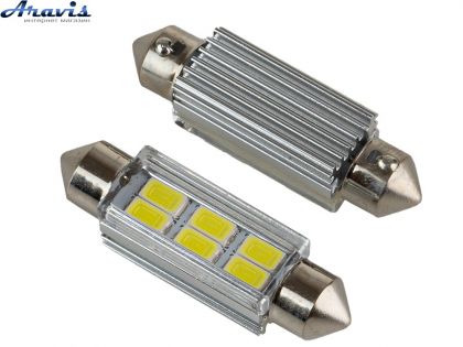 Лампочка светодиодная PULSO/софитные/LED SV8.5/T11x41mm/6 SMD-5730/9-18v/130Lm (LP-62041)