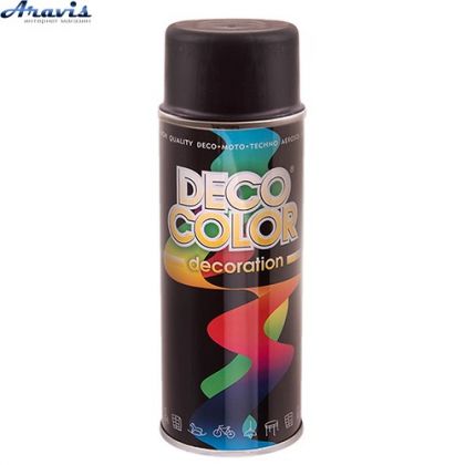 Фарба аерозольна Deco Color 400 мл Decoration чорний блиск 720149