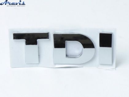 Эмблема надпись TDI хром метал скотч 3М 60х20мм Польша