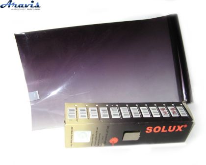 Тонировочная пленка на лобовое стекло с переходом Solux black 20x300см