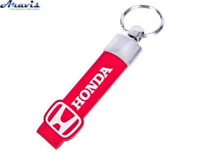 Брелок для ключей с резиновым ремешком Honda чёрный