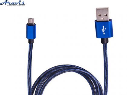 Кабель USB-Micro USB Blue 400 Bl синій