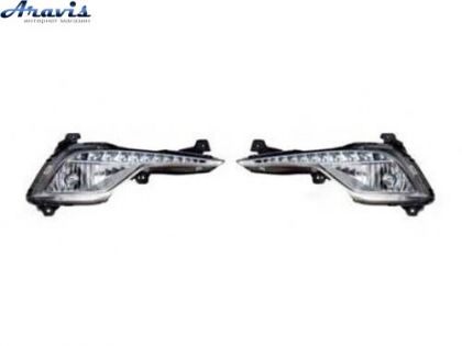 Противотуманные фары Hyundai Sonata/2013-14/HY-603L/H8-12V35W+LED-4W/FOG+DRL HY-603-LED 2в1