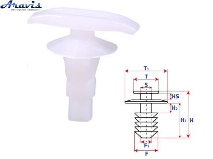 Кліпси C0247 ущільнювача Mitsubishi MU481276 Toyota 6786732041 6786732040 6786820040 100шт