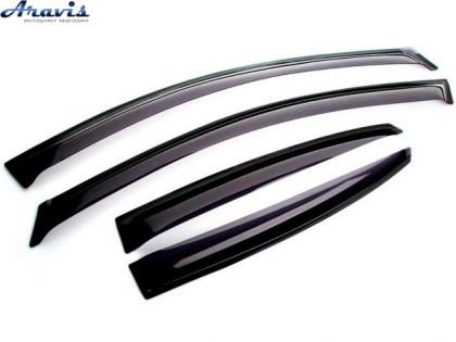 Дефлектори вікон вітровики Anv-Air Peugeot 308 07-17 на скотчі