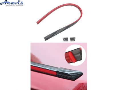 Спойлер багажника Samurai 120см карбоновый с красным катафотом