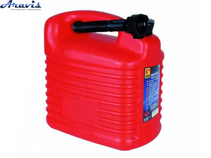 Каністра пластикова 20л Sena червона+лійка для нафто продуктів польша Гост HDPE