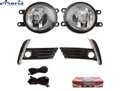 Противотуманные фары Toyota Corolla 2016-18/TY-577L1-A/H11-12V55W+DRL-3W/3W/FOG+DRL+TURN с проводкой TY-577L1-A 3в1