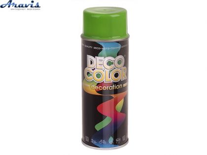 Краска аэрозольная светло зеленая Deco Color Decoration RAL6018/721276 400мл