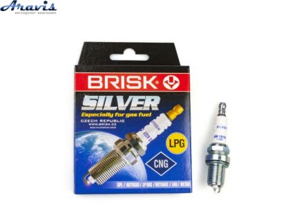 Свічки Brisk DR15YS.4K Silver Зазор-0.8мм ключ-16 2110-2172, 16-ти клап. під ГБО