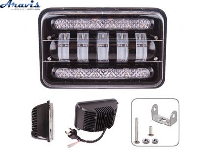 Дополнительные светодиодные фары LED + DRL LP-7717 HI+LOW (170*110*80) 9-36V/50W/6000K