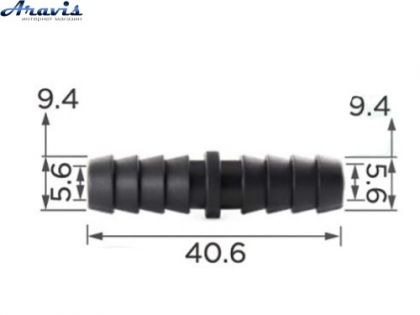 Соединитель C0403 для трубок d9.3мм OEM 22040 100 шт