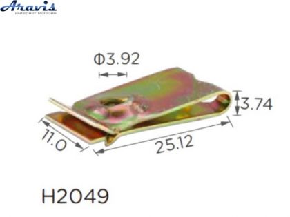 Скоба H2049 под винт L-25.12x11 D=4 универсальная 100шт