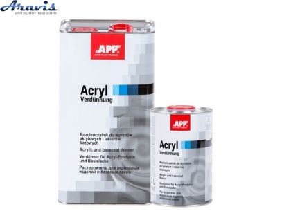 Растворитель APP Acryl Verdunnung нормальный для акриловых и базовых продуктов 030100 1л