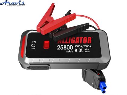 Пуско зарядное устройство для автомобильного аккумулятора 1500А старт 25800 mAh 12В Alligator Jump Starter JS847