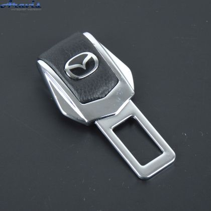 Заглушка ремня безопасности метал Mazda цинк.сплав + кожа FLY тип №2